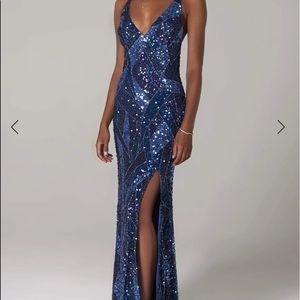 Scala Full Sequins Fitted Gown |prom|pageant|formal|